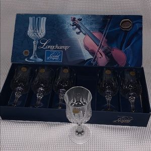 Longchamp lead crystal Water Goblets-set of 6
